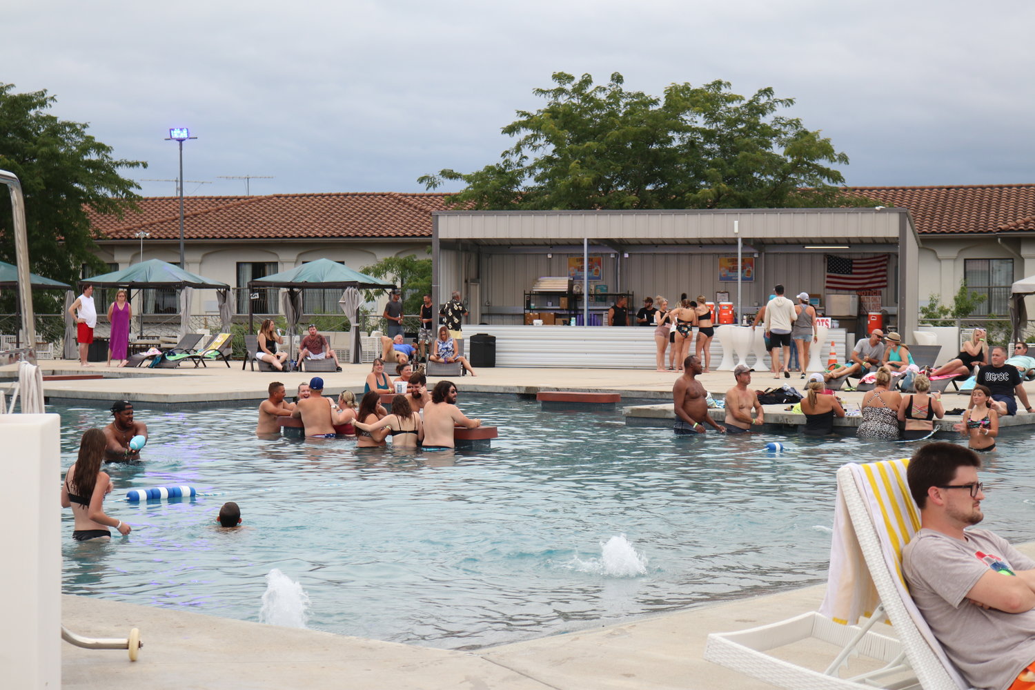 The Hippopotamus Swim Up Bar at the Regalia is coined as the largest swim up bar in the midwest.