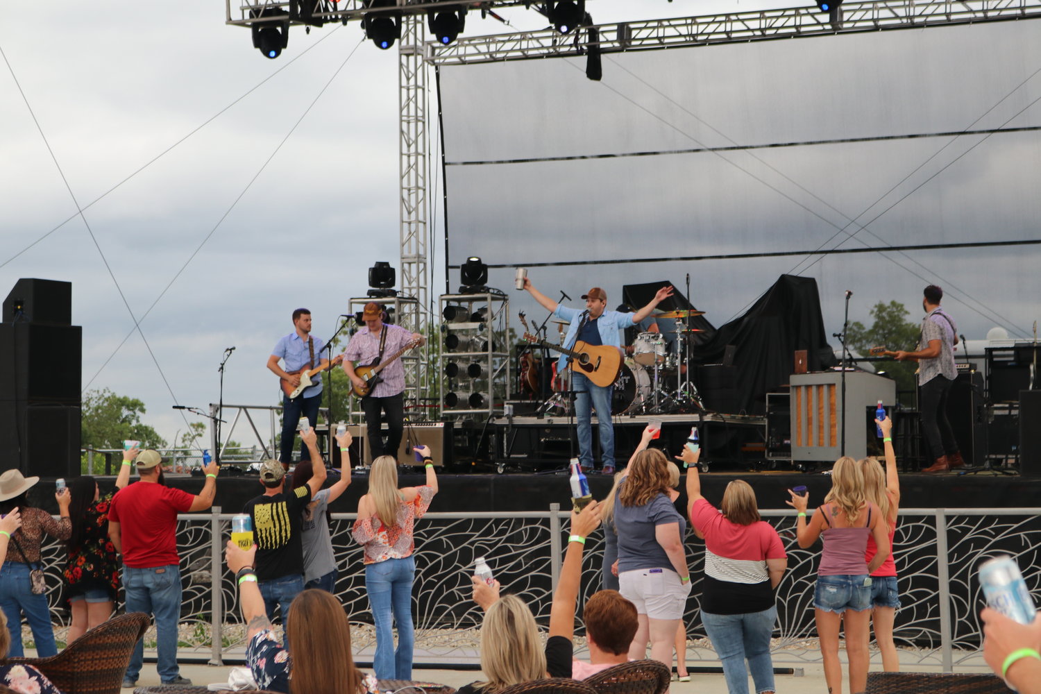 The opening act for Tyler Farr was Central Arkansas band – Midnight South. Pictured left to right are Jeremy Castaldo on bass, J.L. Jones on guitar, Matt Sammons, Drew Smith on Drums and Sam Williams on guitar.