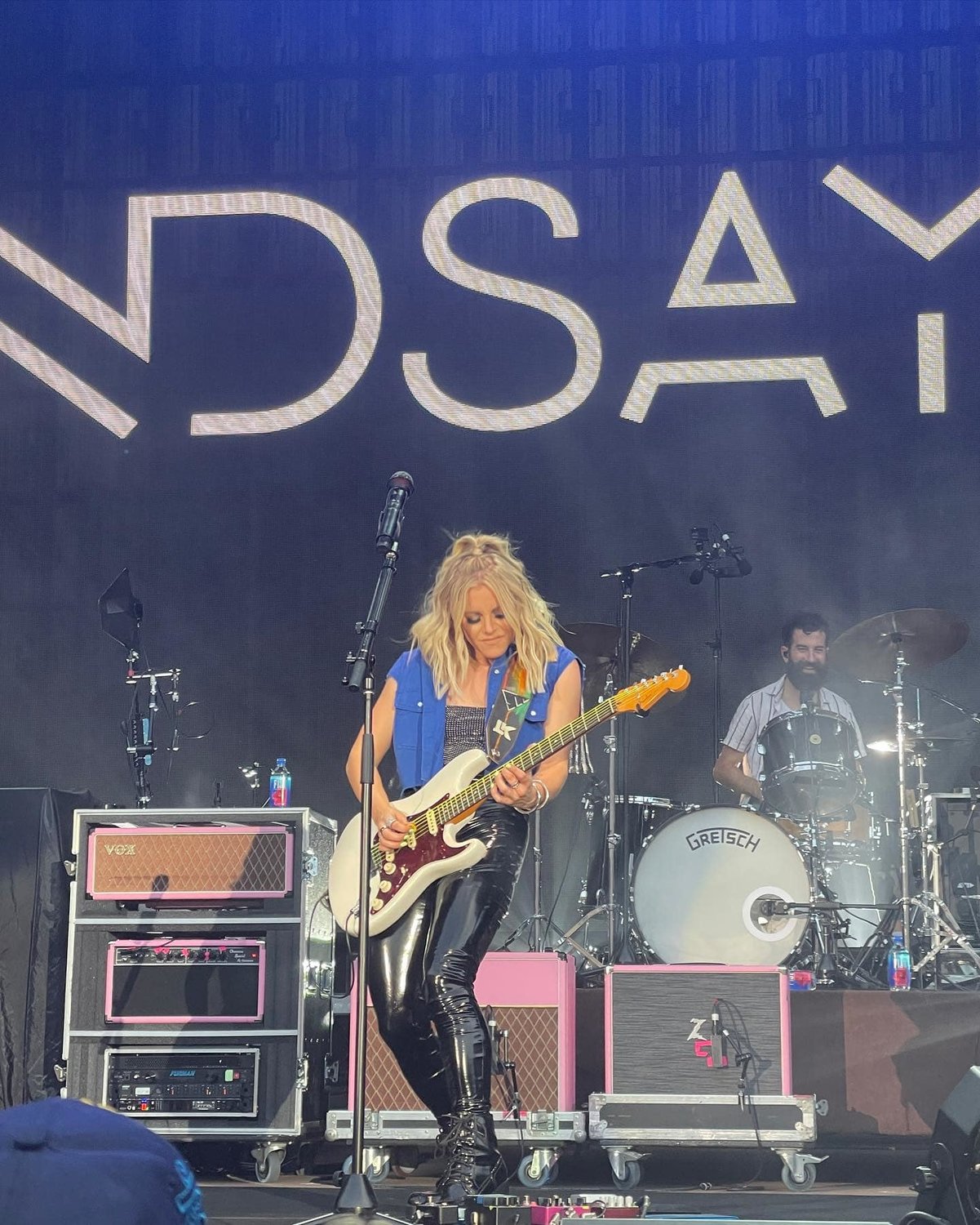 Lindsay Ell jams out on the Ozarks Amphitheater stage during a stop on Little Big Town's tour.