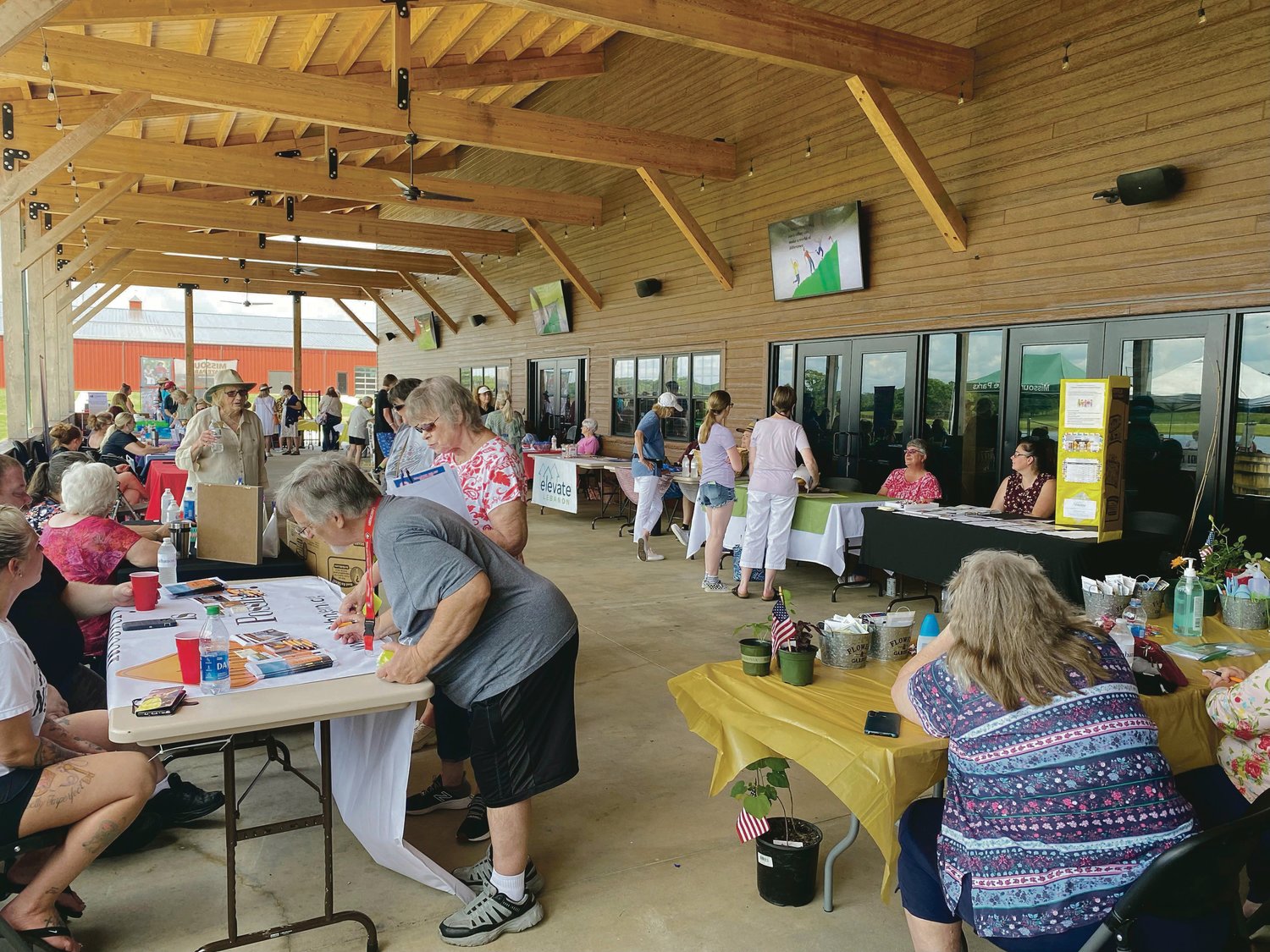 The summer event by Lebanon NAMI and Bennett Spring State Park was a hit for members of the community, pictured above visiting with around 25 nonprofit organizations and resources.